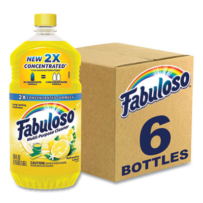 Fabuloso® Multi-Use Cleaner, Refreshing Lemon Scent, 56 oz Bottle, 6/Carton Multipurpose Cleaners - Office Ready