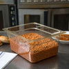Carlisle StorPlus High Heat Food Pan, 8.7 qt, 10.38 x 12.75 x 6, Amber, Plastic Storage Food Containers - Office Ready