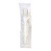 Boardwalk® Mediumweight Wrapped Polypropylene Cutlery, Fork, 5.51", Plastic, White, 1,000/Carton Disposable Forks - Office Ready