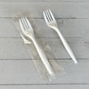 Boardwalk® Mediumweight Wrapped Polypropylene Cutlery, Fork, 5.51", Plastic, White, 1,000/Carton Disposable Forks - Office Ready