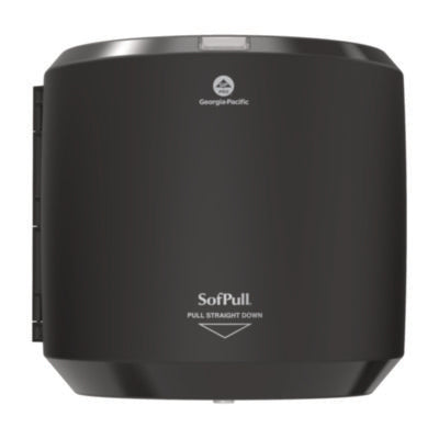 Georgia Pacific® Professional SofPull® CenterPull Hand Towel Dispenser, 10.13 x 10.58 x 11.33, Black Center Pull Towel Dispensers - Office Ready