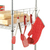 Alera® Wire Shelving Hook Bars, Five Hooks, 24" Deep, Silver, 2 Bars/Pack Shelving Units-Parts-Hooks/Clips - Office Ready