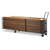 Alera® Chair/Table Cart, Metal, 600 lb Capacity, 20.86" x 50.78" to 72.04" x 43.3", Black Chair/Table Carts - Office Ready