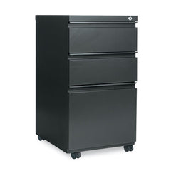 Alera® File Pedestal with Full-Length Pull, Left or Right, 3-Drawers: Box/Box/File, Legal/Letter, Charcoal, 14.96" x 19.29" x 27.75"