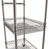 Alera® Three-Tier Wire Cart with Basket, 28w x 16d x 39h, Black Anthracite Carts & Stands-Utility Cart - Office Ready