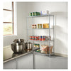 Alera® NSF Certified Industrial Heavy-Duty Wire Shelving Starter Kit, 48w x 18d x 72h, Silver Shelving Units-Multiuse Shelving-Open - Office Ready