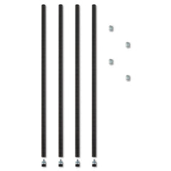 Alera® Wire Shelving Stackable Posts, 36 "High, Black, 4/Pack