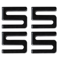 Alera® Shelf Connecting S Hooks, Metal, Black, 4 Hooks/Pack Shelving Units-Parts-Hooks/Clips - Office Ready