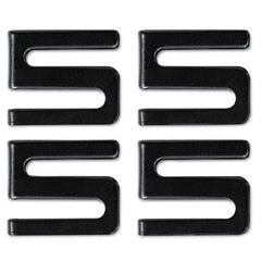 Alera® Shelf Connecting S Hooks, Metal, Black, 4 Hooks/Pack