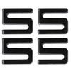 Alera® Shelf Connecting S Hooks, Metal, Black, 4 Hooks/Pack Shelving Units-Parts-Hooks/Clips - Office Ready