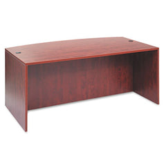 Alera® Valencia™ Series Bow Front Desk Shell, 71" x 41.38" x 29.63", Medium Cherry