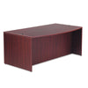 Alera® Valencia™ Series Bow Front Desk Shell, 71" x 41.38" x 29.63", Mahogany Desks-Desk Shells - Office Ready