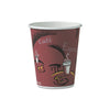 Dart® Solo® Paper Hot Drink Cups in Bistro® Design, 10 oz, Maroon, 300/Carton Cups-Hot Drink, Paper - Office Ready