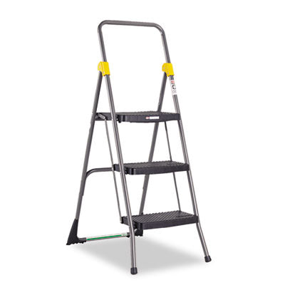 Cosco® Commercial Step Stool, 300 lb Capacity, 20.5 x 32.63 x 52.13, Gray - Office Ready