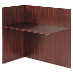 Alera® Valencia™ Series Reversible Reception Return, 44 1/8w x 23 5/8d x 41 1/2h, Mahogany