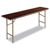 Alera® Rectangular Wood Folding Table, Rectangular, 71.88w x 17.75d x 29.13h, Mahogany  - Office Ready