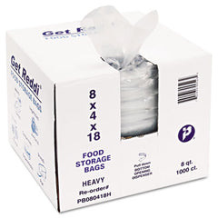Inteplast Group Food Bags, 8 qt, 1 mil, 8" x 18", Clear, 1,000/Carton