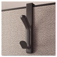 Universal® Deluxe Recycled Plastic Cubicle Coat Hook, Plastic, Charcoal Hangers/Hooks-Garment Hooks - Office Ready