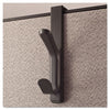 Universal® Deluxe Recycled Plastic Cubicle Coat Hook, Plastic, Charcoal Hangers/Hooks-Garment Hooks - Office Ready