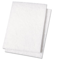 Boardwalk® Light Duty Scour Pad, White, 6 x 9, White, 20/Carton Scouring Pads/Sticks-Pad - Office Ready
