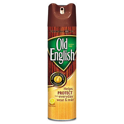 OLD ENGLISH® Furniture Polish, Fresh Lemon Scent, 12.5 oz Aerosol Spray, 12/Carton Cleaners & Detergents-Wood Polish/Cleaner - Office Ready