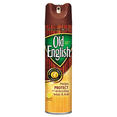 OLD ENGLISH® Furniture Polish, Fresh Lemon Scent, 12.5 oz Aerosol Spray Cleaners & Detergents-Wood Polish/Cleaner - Office Ready