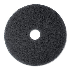 3M™ High Productivity Floor Pads 7300, 20" Diameter, Black, 5/Carton