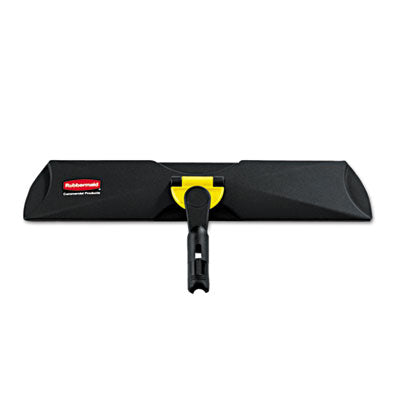 Rubbermaid® Commercial HYGEN™ HYGEN™ Quick Connect Single-Sided Frame, 18w x 3 3/8d, Plastic, Black Clip Dust Mop Frames - Office Ready