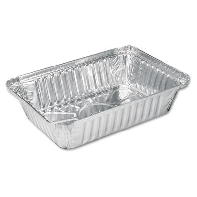 Handi-Foil of America® Aluminum Oblong Containers, 2.25 lb Capacity, 5.94 x 8.44 x 1.81, Silver, 500/Carton Takeout Food Containers - Office Ready