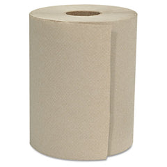 GEN Hardwound Roll Towels, 1-Ply, Natural, 8" x 600 ft, 12 Rolls/Carton