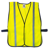 ergodyne® GloWear® 8020HL Non-Certified Standard Safety Vest, Polyester Mesh, Hook Closure, One Size Fit All, Lime Apparel-Safety Vest - Office Ready