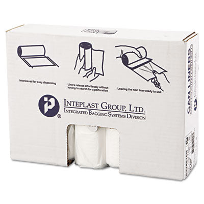 Inteplast Group High-Density Interleaved Commercial Can Liners, 33 gal, 16 microns, 33