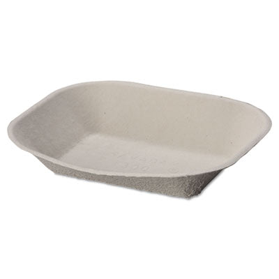 Chinet® Savaday® Molded Fiber Food Trays, 1-Compartment, 7 x 9, Beige, 250/Bag, 500/Carton Food Containers-Compartment/Meal Tray, Molded Fiber - Office Ready