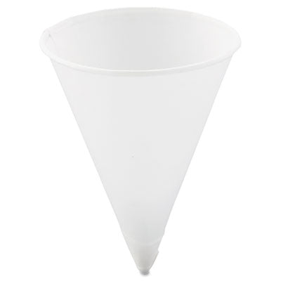 Dart® Cone Water Cups, Paper, 4 oz, Rolled Rim, White, 200/Bag, 25 Bags/Carton Cups-Water, Paper Cone - Office Ready