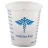 Dart® Paper Medical & Dental Graduated Cups, 3 oz, White/Blue, 100/Bag, 50 Bags/Carton Cups-Medicine, Paper - Office Ready