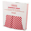 Bagcraft Grease-Resistant Paper Wraps and Liners, 12 x 12, Red Check, 1,000/Box, 5 Boxes/Carton Food Wrap-Paper Wrap - Office Ready