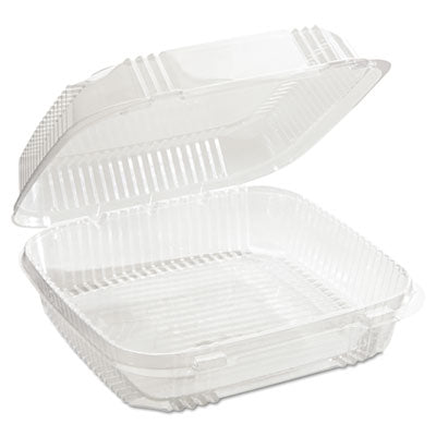 Pactiv Evergreen ClearView™ SmartLock® Food Containers, 49 oz, 8.2 x 8.34 x 2.91, Clear, 200/Carton Food Containers-Takeout Clamshell, Plastic - Office Ready