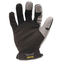Ironclad  Workforce™ Gloves, X-Large, Gray/Black, Pair Work Gloves, Leather/Fabric - Office Ready