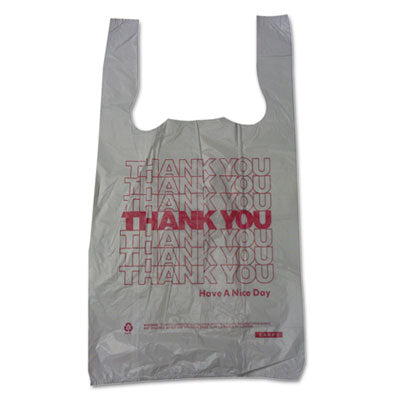 Barnes Paper Company Plastic Thank-You T-Sack, 2 mil, 4