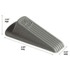 Master Caster® Big Foot® Doorstop, No Slip Rubber Wedge, 2.25w x 4.75d x 1.25h, Gray Door Hardware-Wedge Doorstop - Office Ready