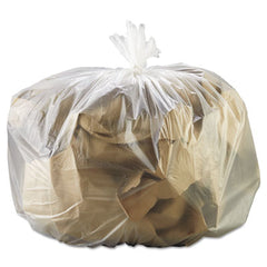 Boardwalk® High-Density Can Liners, 33 gal, 13 mic, 33" x 39", Natural, 25 Bags/Roll, 10 Rolls/Carton