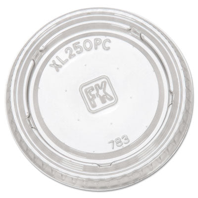 Fabri-Kal® Portion Cup Lids, Fits 1.5 oz to 2.5 oz Cups, Clear, 125/Sleeve, 20 Sleeves/Carton Portion Cup Lids - Office Ready