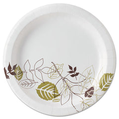 Dixie® Pathways® Soak-Proof Shield® Mediumweight Paper Plates, 8.5" dia, Green/Burgundy, 1,000/Carton