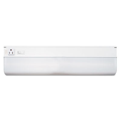 Ledu® Low-Profile Fluorescent Under-Cabinet Light Fixture, Steel, 18.25w x 4d x 1.63h, White Cabinet Lamps - Office Ready