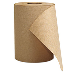 GEN Hardwound Roll Towels, 1-Ply, Brown, 8" x 300 ft, 12 Rolls/Carton