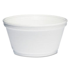 Dart® Foam Container, 8 oz, White, 1,000/Carton
