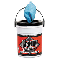 Brawny® Professional Wet Hand Towels, 1-Ply, 8.6 x 12.2, Fresh Scent, Blue, 84/Pail, 6/Carton Hand/Body Wet Wipes - Office Ready