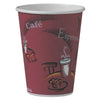 Dart® Solo® Paper Hot Drink Cups in Bistro® Design, 12 oz, Maroon, 50/Pack Cups-Hot Drink, Paper - Office Ready