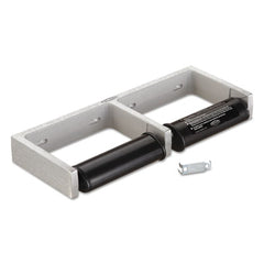 Bobrick ClassicSeries® Toilet Tissue Dispenser for Two Rolls, 12.5 x 4 86 x 1.5, Satin Finish Cast Aluminum