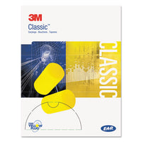 3M™ E·A·R™ Classic™ Small Earplugs in Pillow Paks, Cordless, PVC Foam, Yellow, 200 Pairs/Box Single-Use Ear Plugs - Office Ready